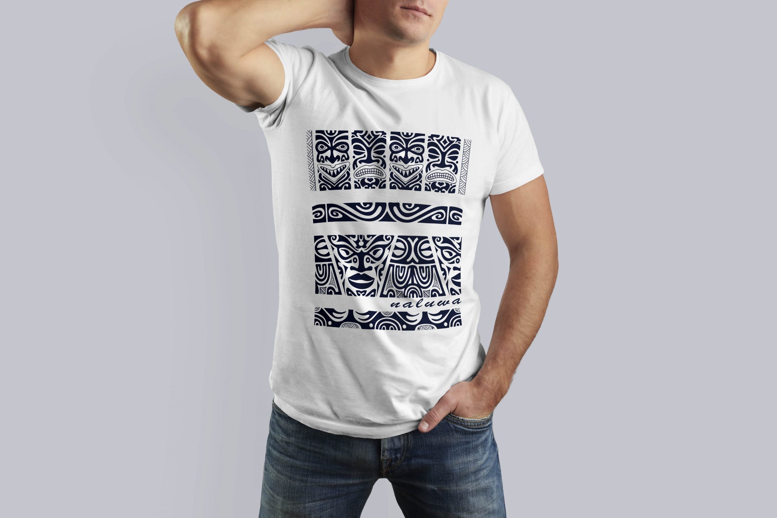 6 camiseta blanca totem marino-negro